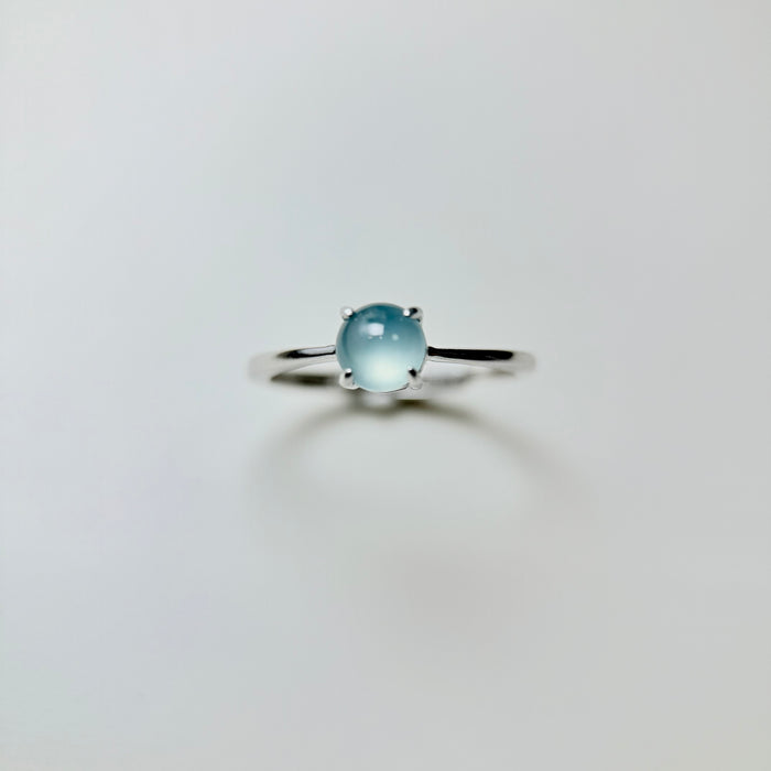Blue Whisper – Icy Blue Guatemala Jadeite Ring (S925 Silver)