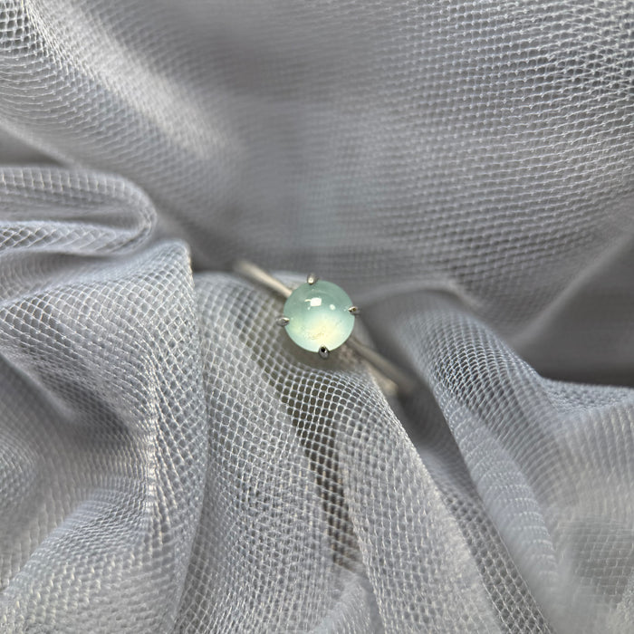 Blue Whisper – Icy Blue Guatemala Jadeite Ring (S925 Silver)