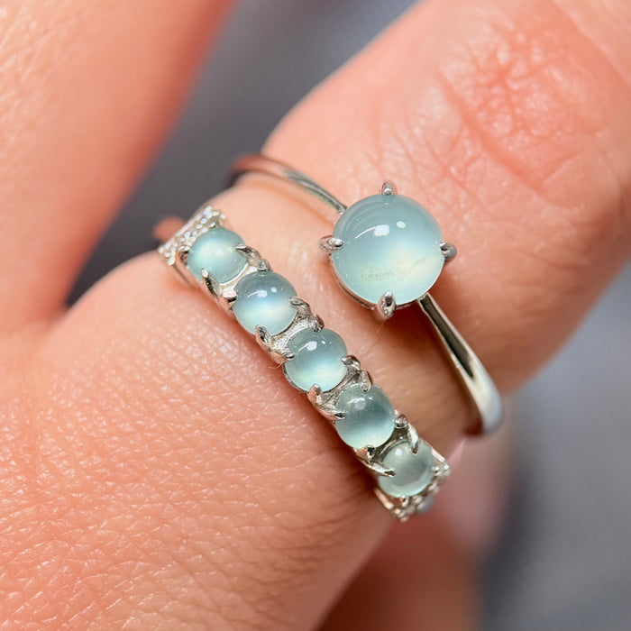 Blue Whisper – Icy Blue Guatemala Jadeite Ring (S925 Silver)